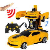 2-in-1 RC Transforming Robot Car – Remote Control Vehicle with LED Lights, Music, and One-Button Transformation 0
