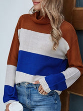 Chic Rayé – Striped Acrylic Turtleneck Sweater 1