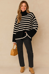 Adrianna | Striped turtleneck sweater 0