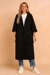 Anna| Oversized coat with hood 0