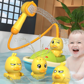 AquaTots | Bath Toy Set with Floating Ducks and Gentle Water Sprayer for Kids 0