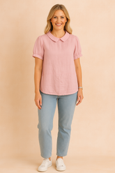 Bella | Cropped top with collar 0