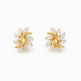 Elegant Silver Earrings with White Opal – Modern Design for Women 0