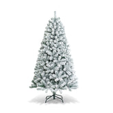 FrostyPine – 180 cm Snow-Covered Artificial Christmas Tree with Lights 0