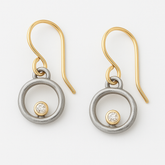 Gold and Silver Earrings with Cubic Zirconia - Elegant Pendant Jewelry for Every Style 0
