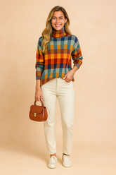 Klara | Colorful Checked Sweater 0