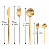 LuxeSteel | Modern Minimalist Cutlery Set with Premium Mirror Finish 0