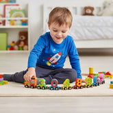 Magnetic Number Blocks Educational Toy Set for Ages 3-6 - Learning Math with Wooden Train and Color Recognition 0