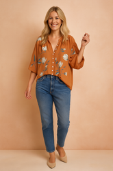 Maja | Shirt blouse with a floral print 0