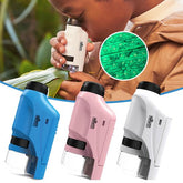 Mini Pocket Microscope – LED Light & 60x-120x Zoom for Kids Educational Exploration 0