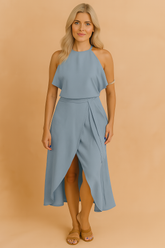 Ruby | Off-the-Shoulder Casual Midi Dress 0