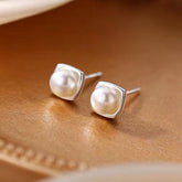 Silver Earrings with Freshwater Pearls – Hypoallergenic, Elegant Design 4 mm 0