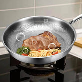 Titanium Non-Stick Frying Pan with Deep Sides – Fish Scale Texture, Durable Heat Distribution for All Heat Sources 0
