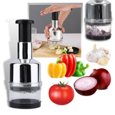 VegiChop | Compact Stainless Steel Vegetable and Garlic Chopper for Kitchen Use 0