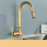 Vintage-Style Kitchen Faucet – Durable Brass Construction with Classic Look 0