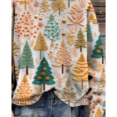 Women's Cozy Christmas Sweater Warm Knitted Fabric 0