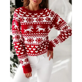 Women's Cozy Knitted Christmas Sweater Warm Knit 0