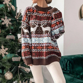 Women's Oversized Christmas Sweater Soft Fabric 0