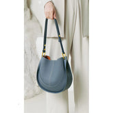 Women's Stylish Round Shoulder Bag Elegant Leather 0