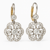Women's Vintage Earrings with Crystals - Elegant Design and High Quality 0