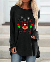 Women's Festive Sweatshirt Warm Knit