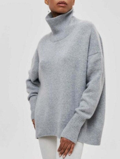 Womens Black Turtleneck Sweater Elegant Warm Comfortable 6
