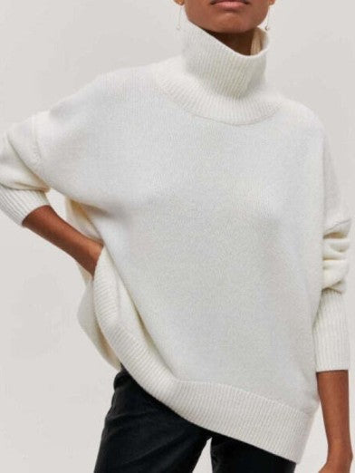 Womens Black Turtleneck Sweater Elegant Warm Comfortable 7
