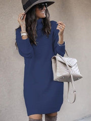 Womens Oversized Black Turtleneck Sweater - Chic Acrylic Fall and Winter Fashion 1