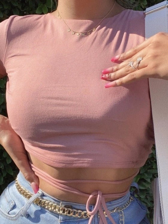 Womens Stylish Letter Print Crop Top Casual Modern Cotton 2