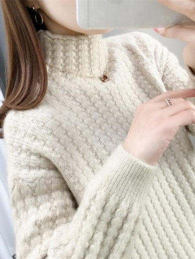 Womens Black Turtleneck Sweater Stylish Lightweight Soft Blend 1