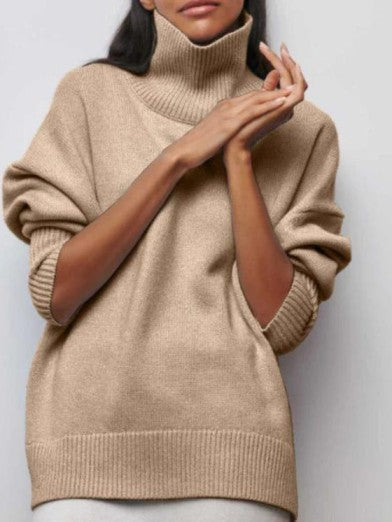 Womens Black Turtleneck Sweater Elegant Warm Comfortable 4