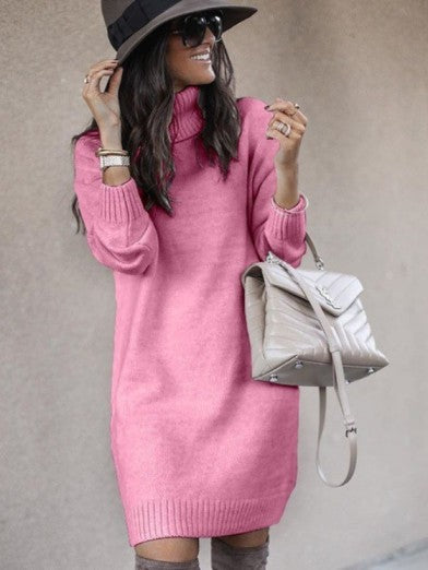 Womens Oversized Black Turtleneck Sweater - Chic Acrylic Fall and Winter Fashion 4