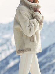 Womens Plush Zip-Up Cardigan Jacket - Stylish and Warm for Fall 2