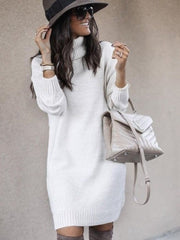 Womens Oversized Black Turtleneck Sweater - Chic Acrylic Fall and Winter Fashion 3