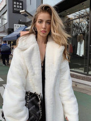 Womens Glamorous Long Faux Fur Jacket 1