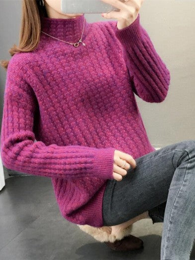 Womens Black Turtleneck Sweater Stylish Lightweight Soft Blend 4