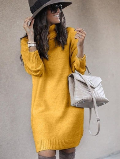 Womens Oversized Black Turtleneck Sweater - Chic Acrylic Fall and Winter Fashion 2