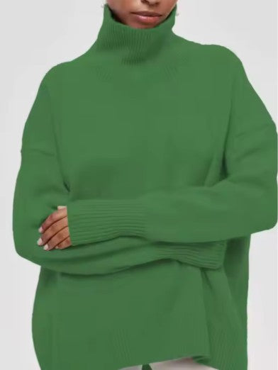 Womens Black Turtleneck Sweater Elegant Warm Comfortable 9