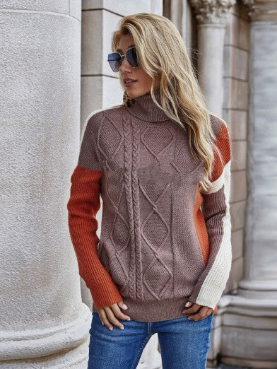 Womens Oversized Turtleneck Knitted Tunic 3