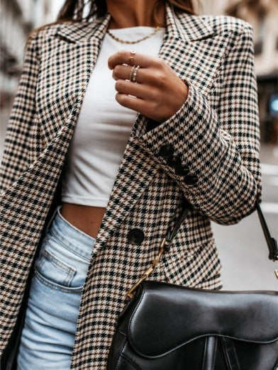 Chic Plaid Jacket for Women - Winter 2025 2