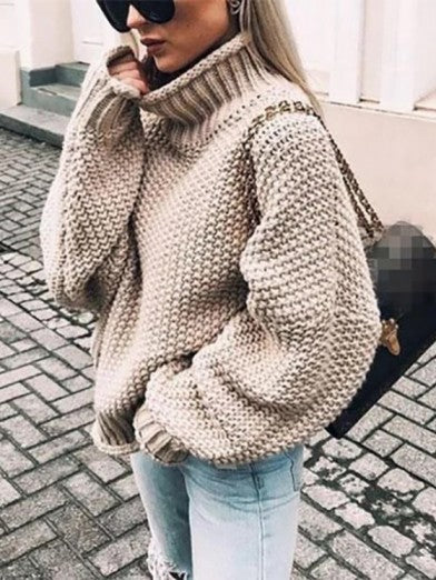 Womens Black Turtleneck Sweater - Comfortable Cotton Blend Casual Style for Winter 3