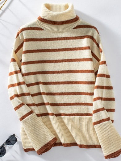 Womens Oversized Black Turtleneck Sweater - Cozy Knit for Fall and Winter 1