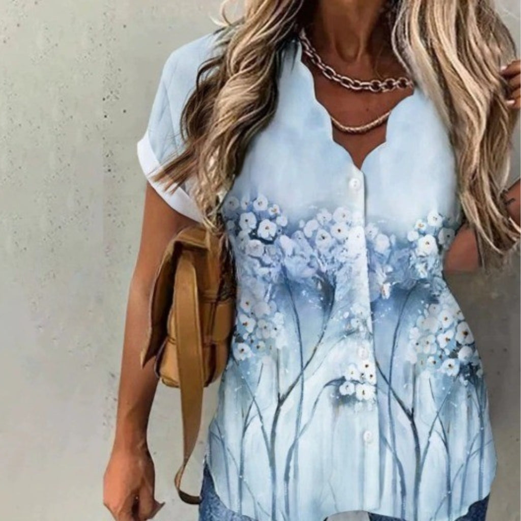 Floria | Blouse romantique avec un imprimé floral