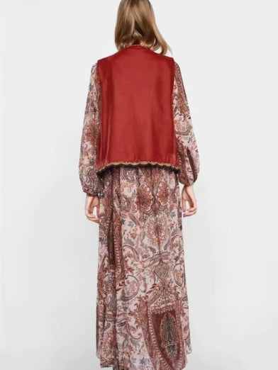 Womens Autumn-Winter Embroidered Ethnic Velvet Jacket 4