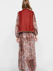 Womens Autumn-Winter Embroidered Ethnic Velvet Jacket 4