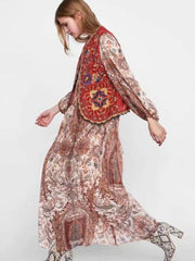 Womens Autumn-Winter Embroidered Ethnic Velvet Jacket 3