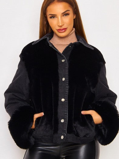 Soft Denim Jacket with Pleated Stitching for Fall and Winter 2