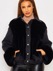 Soft Denim Jacket with Pleated Stitching for Fall and Winter 2