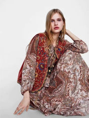 Womens Autumn-Winter Embroidered Ethnic Velvet Jacket 2