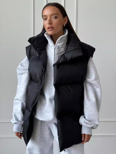 Womens Sleeveless Puffer Vest - Essential Winter Warmth and Elegance 3